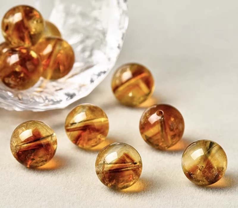 Crystal Lumina™ Premium Natural Citrine Bracelet - Rare Pyramid Phantom Inclusions for Wealth & Success