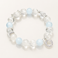 Crystal Lumina Natural Aquamarine & White Phantom Quartz Bracelet – 10mm Genuine Crystal Beads | Serenity, Clarity & Inner Strength Jewelry by Crystal Lumina