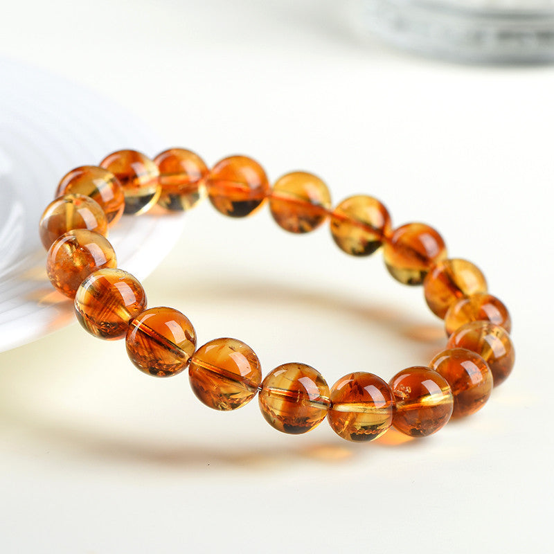 Crystal Lumina™ Premium Natural Citrine Bracelet - Rare Pyramid Phantom Inclusions for Wealth & Success