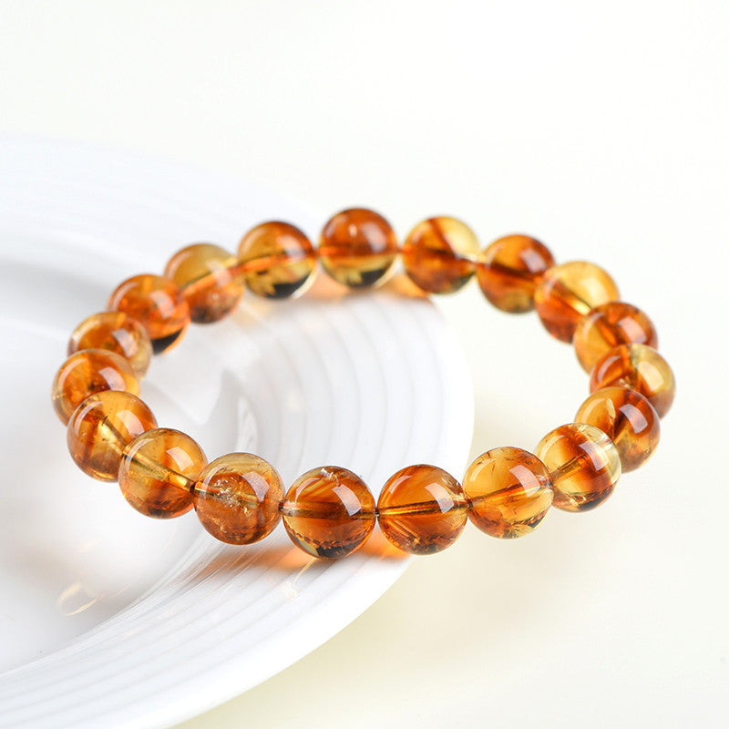 Crystal Lumina™ Premium Natural Citrine Bracelet - Rare Pyramid Phantom Inclusions for Wealth & Success