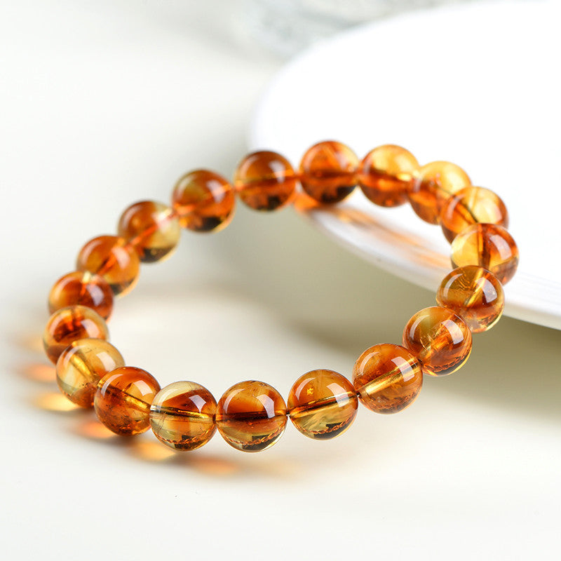 Crystal Lumina™ Premium Natural Citrine Bracelet - Rare Pyramid Phantom Inclusions for Wealth & Success