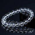 Natural Clear Quartz Round Bead Bracelet by Crystal Lumina | Water-Clear Rock Crystal | Amplifying & Healing Spiritual Gift