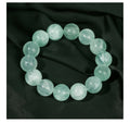 Crystal Lumina™ Natural Mint Green Rabbit Hair Fluorite Bracelet - Healing Energy Round Bead Jewelry