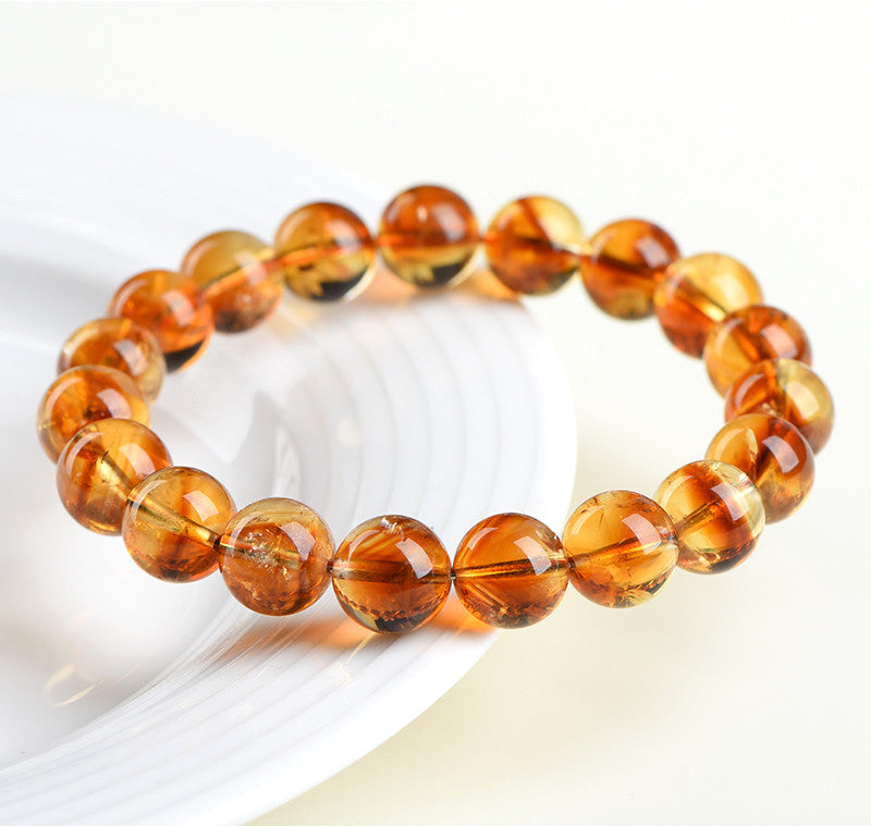 Crystal Lumina™ Premium Natural Citrine Bracelet - Rare Pyramid Phantom Inclusions for Wealth & Success