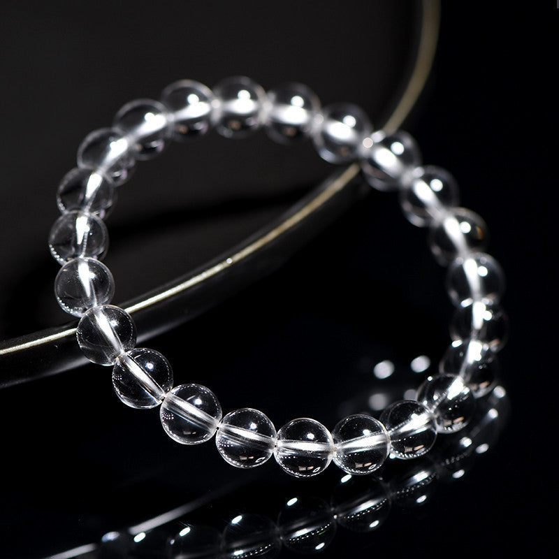 Crystal Lumina™ Natural White Crystal Bracelet | Genuine Clear Quartz Single Strand | Healing Energy Jewelry for Women & Men