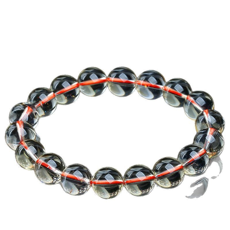 Natural Citrine Bracelet by Crystal Lumina | Genuine Yellow Quartz Round Bead Jewelry | Wealth & Success Healing Stone Gift