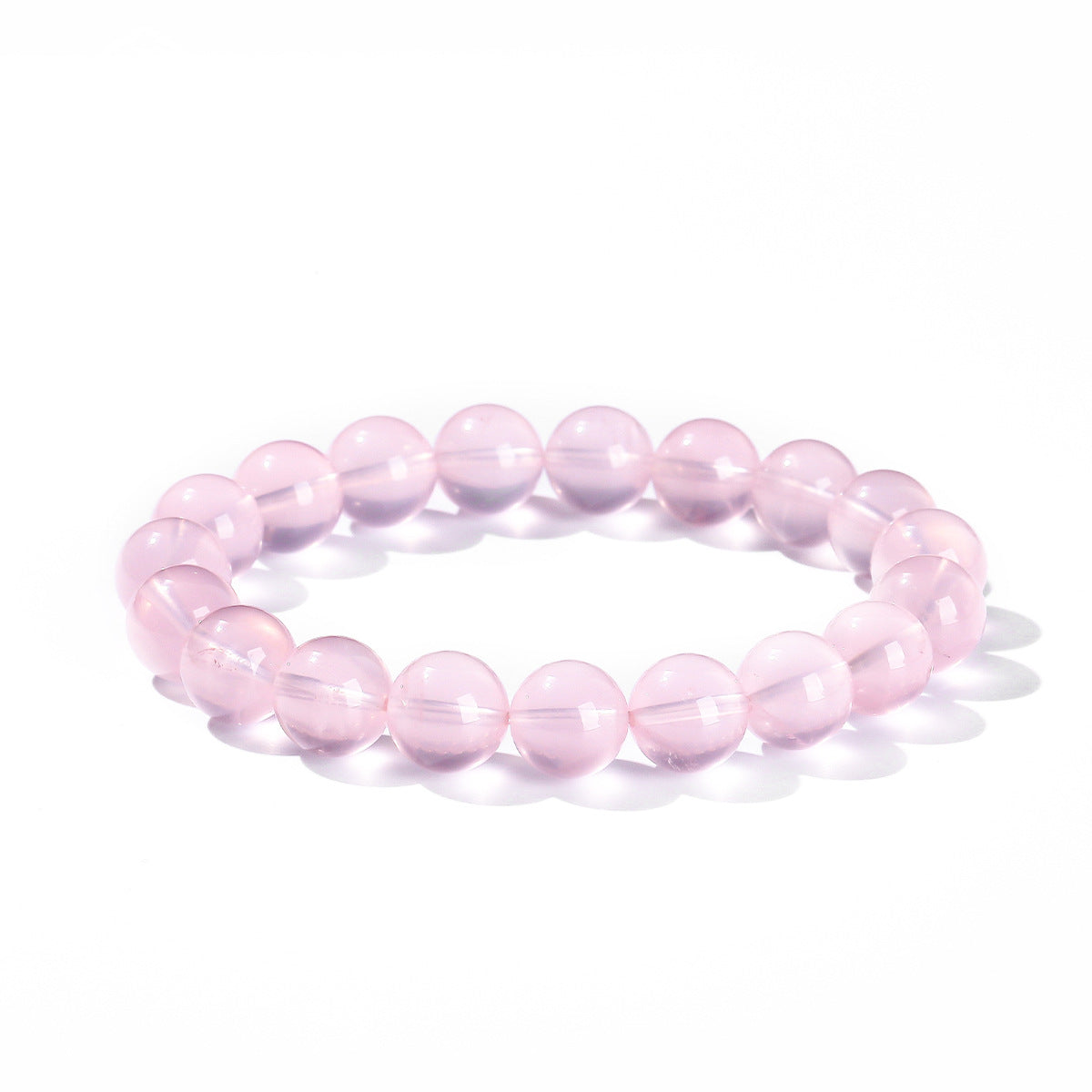 Premium Star Rose Quartz Bracelet by Crystal Lumina | Natural Soft Blush Pink Stone | Healing Crystal Gift for Love & Compassion