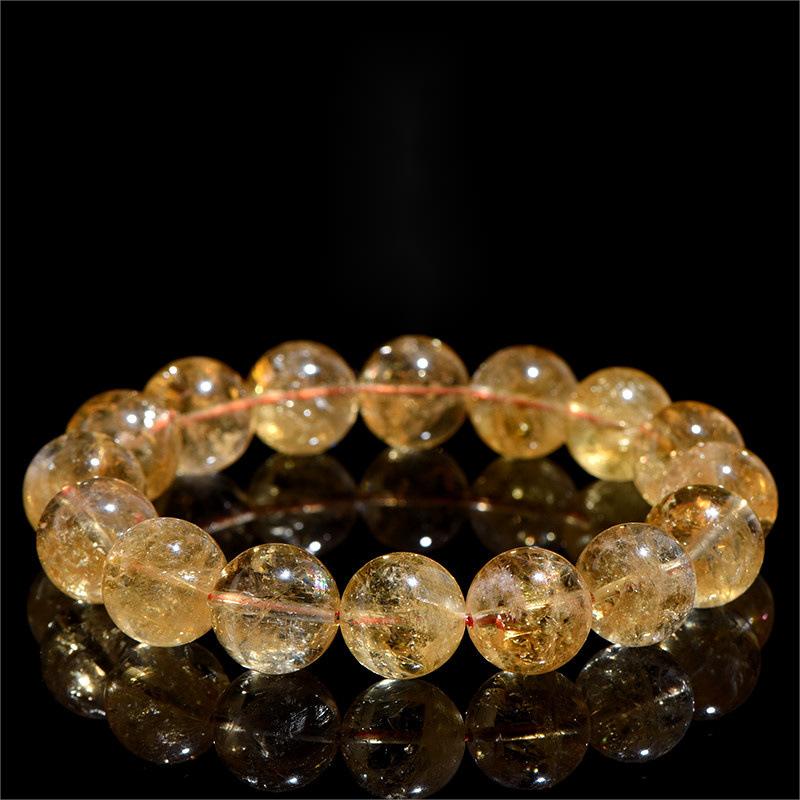 Natural Yellow Azeztulite Quartz Bracelet by Crystal Lumina | Rare High-Frequency Healing Stone | Spiritual Growth & Energy Alignment