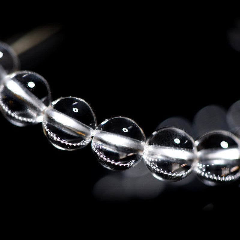 Crystal Lumina™ Natural White Crystal Bracelet | Genuine Clear Quartz Single Strand | Healing Energy Jewelry for Women & Men