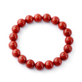 Crystal Lumina™ Natural Nanhong Red Agate Bracelet - Rare "Southern Red" Healing Stone Round Bead Jewelry Protective Healing Jewelry & Luxury Gift