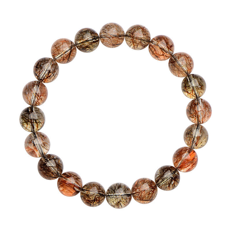 Natural Black Gold Super Seven Crystal Bracelet by Crystal Lumina | Rare High-Vibration Sacred Seven | Chakra Balancing & Spiritual Growth Gift