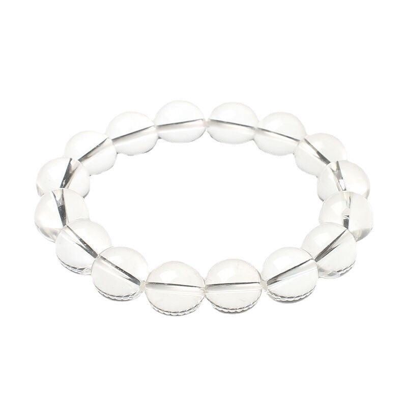 Crystal Lumina™ Natural White Crystal Bracelet | Genuine Clear Quartz Single Strand | Healing Energy Jewelry for Women & Men